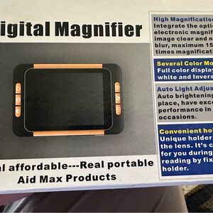 Digital Magnifier with Orange Accents